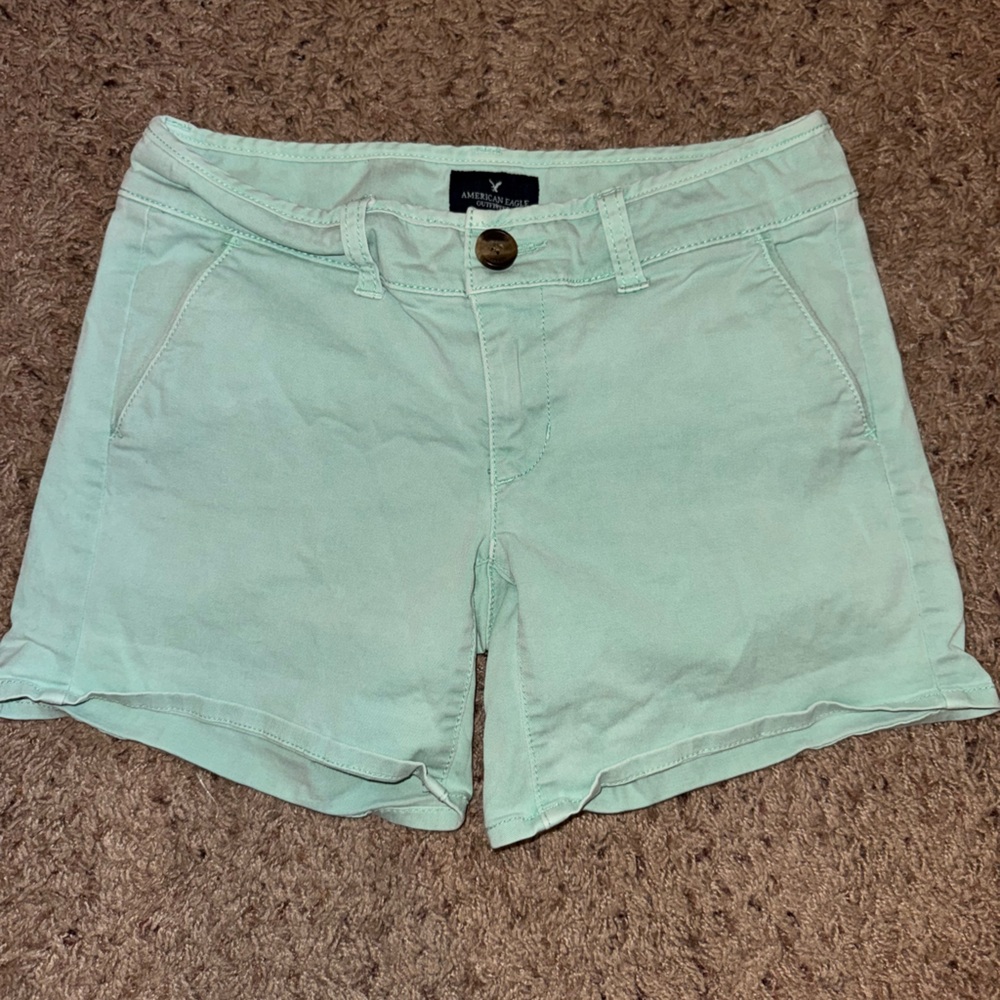 American Eagle Mint Midi Shorts Size 0